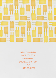 Popsicle Pattern - Pool Party Invitation by Linda and Harriett