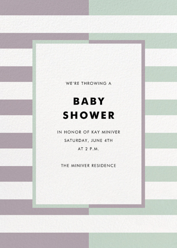 Colorblocked Stripes - Baby Shower Invitation by kate spade new york