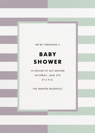 Colorblocked Stripes - Baby Shower Invitation by kate-spade-new-york