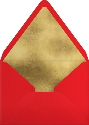 Christmas Tree Snow Globe Invitation Envelope