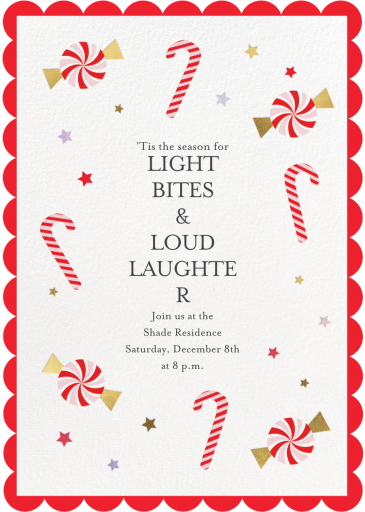 Candy Cane Delight - Holiday Party Invitation by Meri Meri