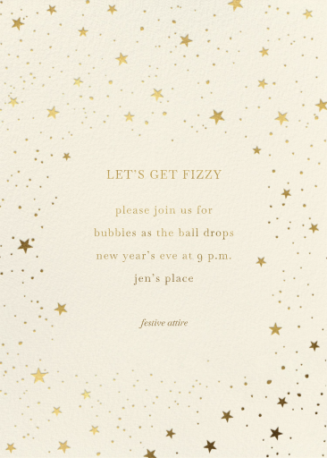 Stars and Sparkle - New Year's Eve Invitation by Sugar Paper