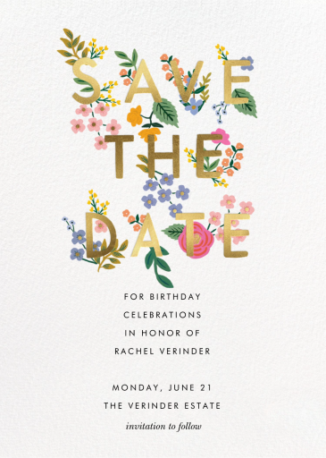 Posey - Save the Date by Rifle Paper Co.