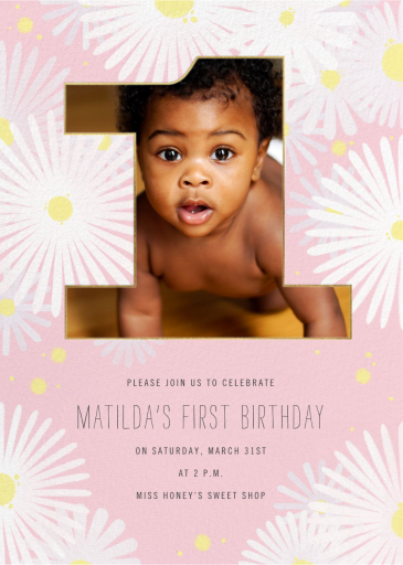 One Crazy Daisy - First Birthday Invitation by Paperless Post