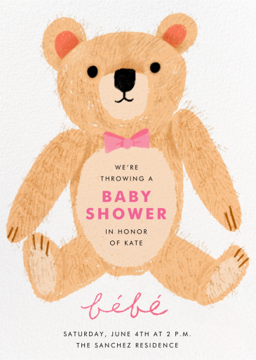 Baby Bear (Invitation) - Baby Shower Invitation by Carolyn Suzuki Studio