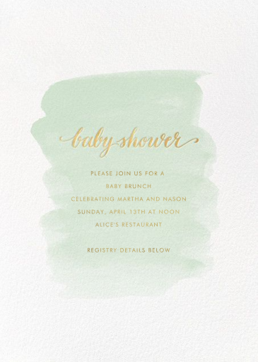 Baby Brushstroke - BBQ Invitation by Sugar Paper