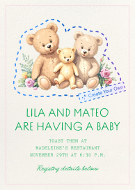 Thin Line (Custom Magic Art) - Baby Shower Invitation by Paperless Post