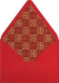 Chinese Lattice Border - Paperless Post Envelope
