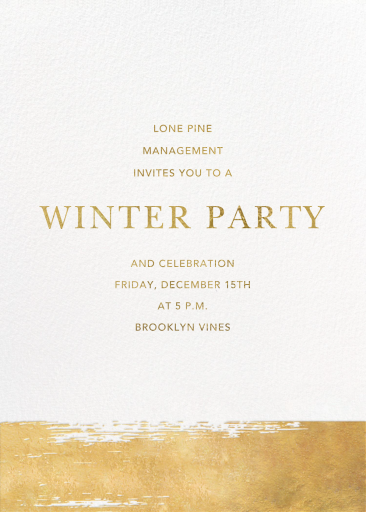 Simple Brushstroke - Corporate Holiday Party Invitation by Sugar Paper