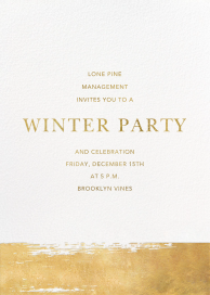 Simple Brushstroke - Corporate Holiday Party Invitation by Sugar Paper