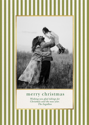 Pinstripe Frame - Greeting Card by kate spade new york
