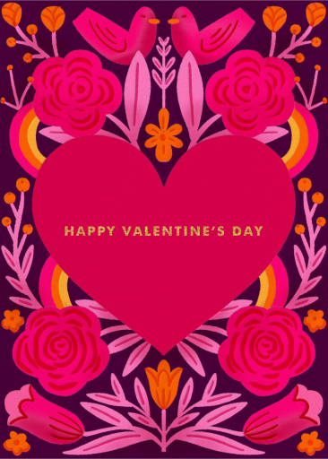 Pink Birds - Valentine's Day Card by Hello!Lucky