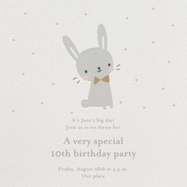 Baby Bunny - First Birthday Invitation by Little Cube