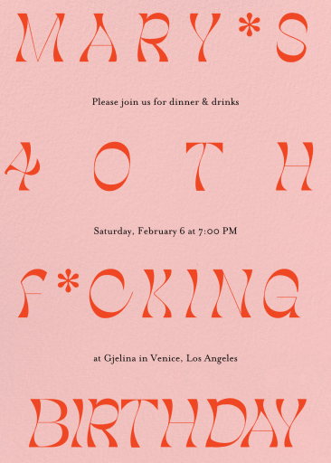 Asterisk - Birthday Invitation by Goods Gang