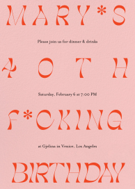 Asterisk - Birthday Invitation by Goods Gang