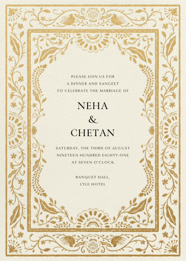 Kalamkari Photo - Wedding Invitation by Paperless Post - Back