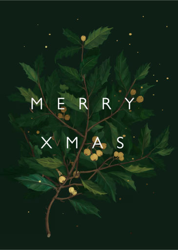 Holly Branch - Christmas Card by Paperless Post