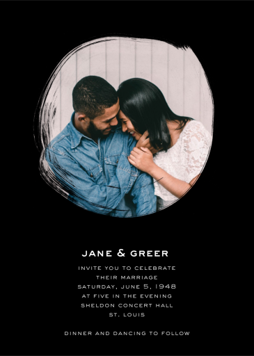 Painted Circle (Photo) - Wedding Invitation by Paperless Post