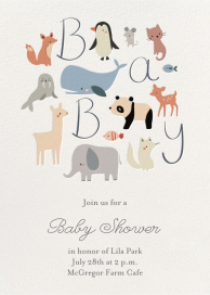 Baby Critters - Baby Shower Invitation by Little Cube