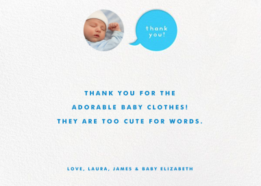 Polka Dot Baby - Thak You - Greeting Card by The Indigo Bunting