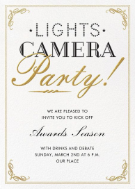 Lights, Camera, Party - Get-Together Invitation by Crate & Barrel