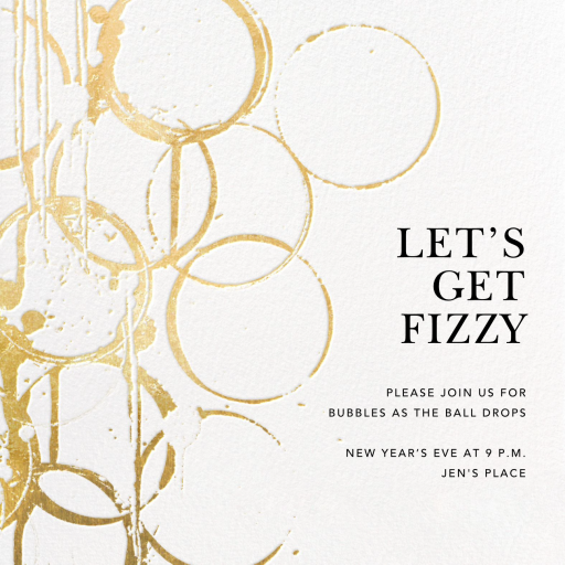 Metallic Circles Watermark - Holiday Cocktail Party Invitation by Kelly Wearstler