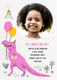 T-Rex B-Day - Birthday Invitation by Hello!Lucky