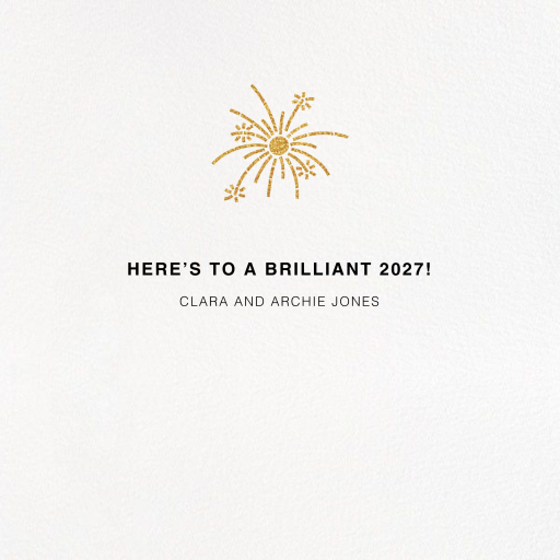 Photo New Year Greeting Card - Back