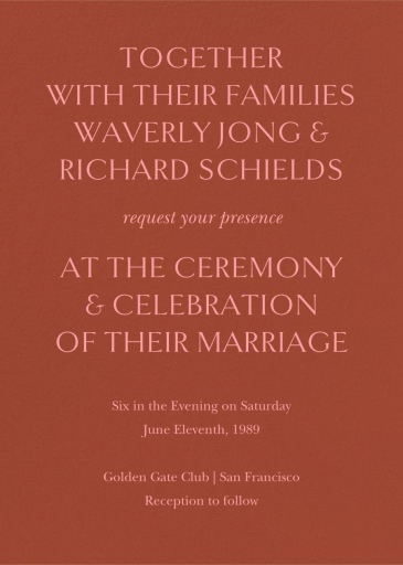 Oratorio - Wedding Invitation by Venamour