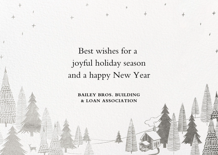 Snow Pine Valley (Horizontal) - Holiday Card by Paperless Post