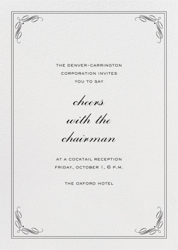 Regency Tall - Dining & Drinks Invitation by Paperless Post
