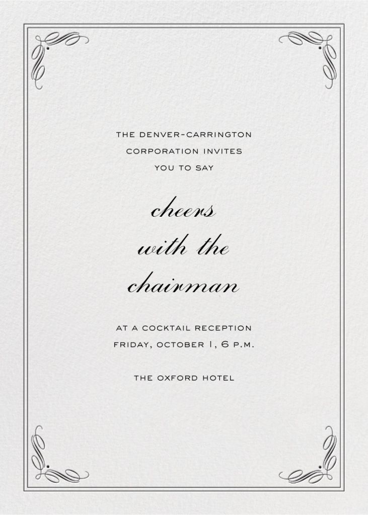 Regency Tall Invitation