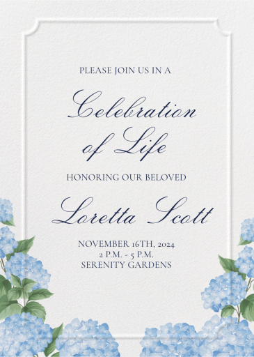 Hydrangea Garden - Invitation by Inquisited