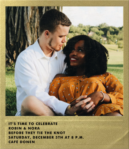 Snapshot Metallic (Single Sided) - Square - Bachelor/Bachelorette Party Invitation by Paperless Post