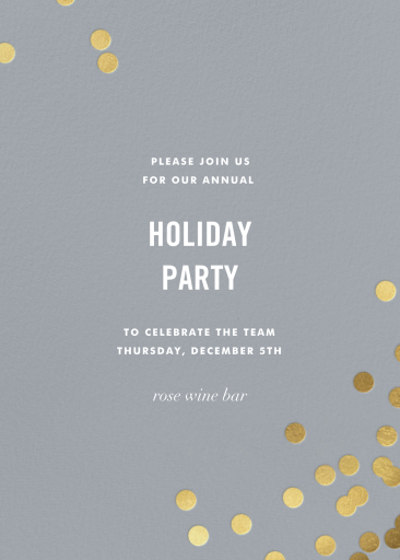 Confetti (Tall) - Corporate Holiday Party Invitation by kate spade new york