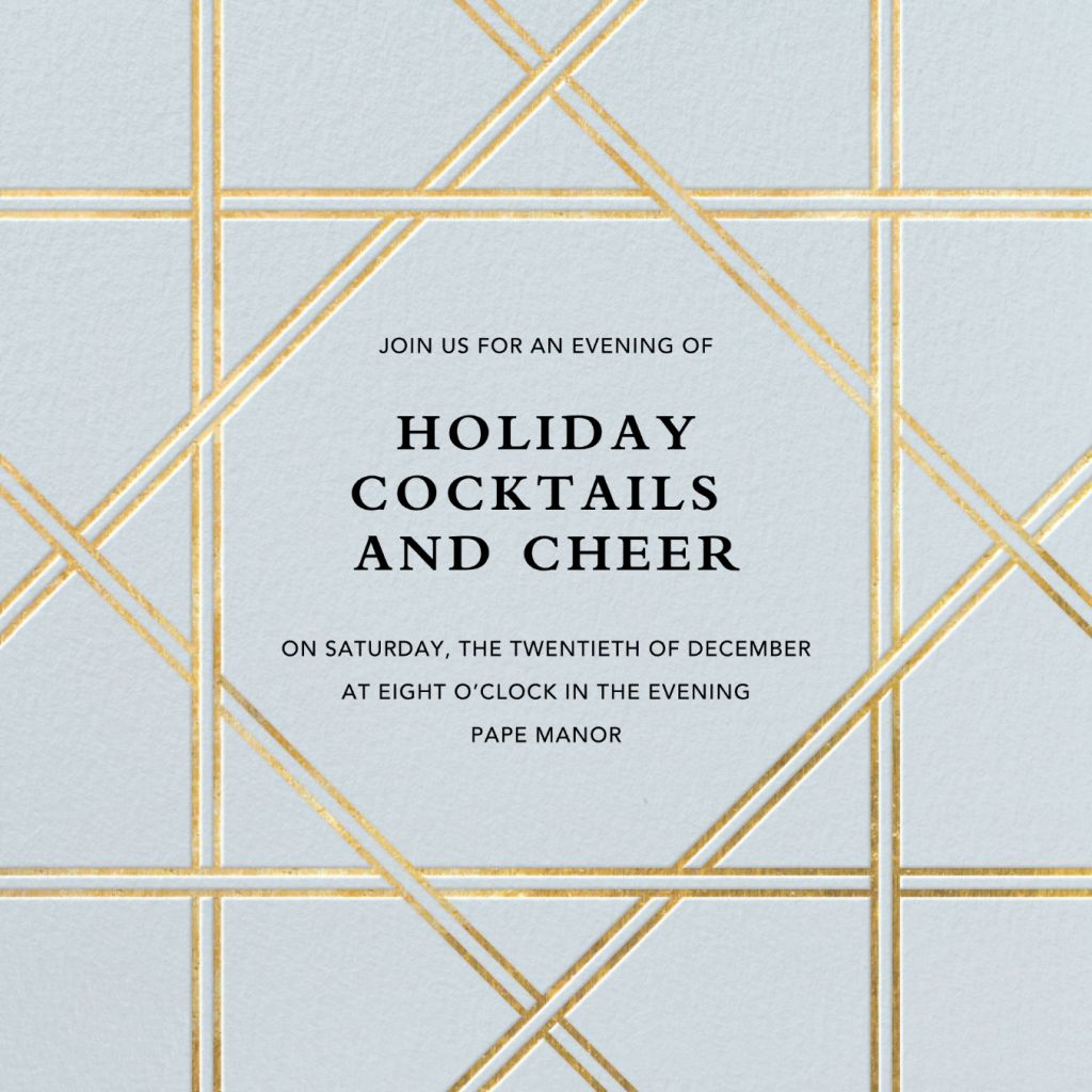 Southampton (New) Holiday Invitation Send online instantly RSVP