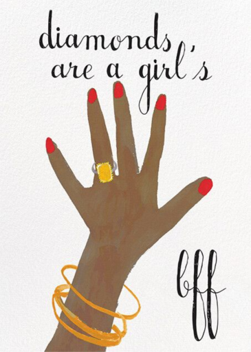 Diamonds Are a Girl's Best Friend - Congratulations Card by Mr. Boddington's Studio