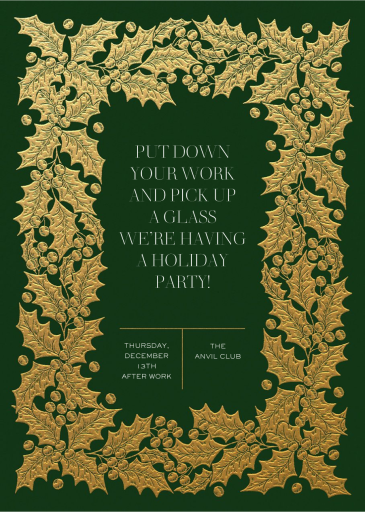 Classic Holly - Invitation by Paperless Post