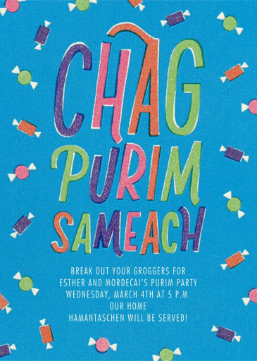 Chag Purim Sameach - Invitation by Paperless Post