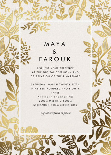 Gold Canopy - Invitation by Rifle Paper Co.