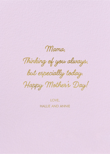 Poppy Days (Lily Odette) - Greeting Card by Red Cap Cards - Back