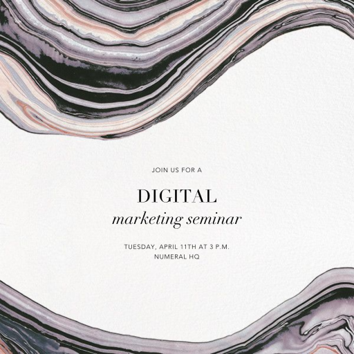 Marbleized - Seminar Invitation by Kelly Wearstler