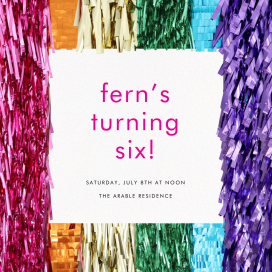 Rainbow Tinsel Fringe Border by CONFETTISYSTEM