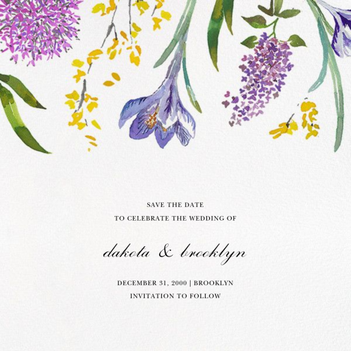 Spring Florets (Save the Date) - Save the Date by Happy Menocal