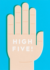 High 5 - Business Greeting Card by The Indigo Bunting