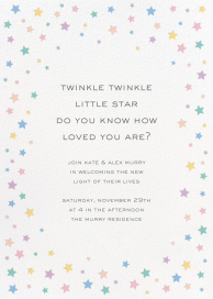 Pastel Stars - Baby Shower Invitation by Meri Meri