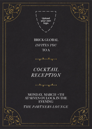 Corner Vine Decal (Customizable Template) - Corporate Reception Invitation by Paperless Post