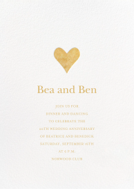 Foil Heart - 50th Anniversary Invitation by Sugar Paper
