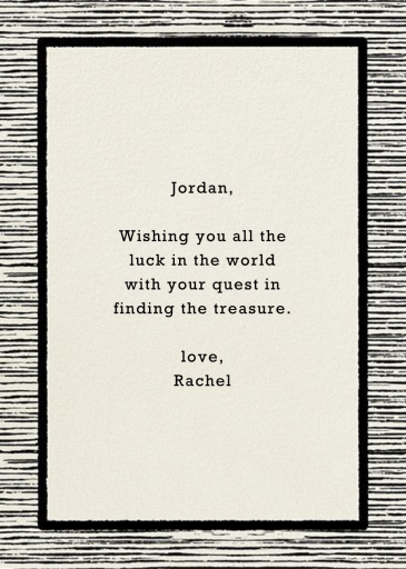 The Big Oyster - Good Luck Card by Paperless Post - Back