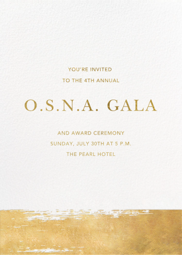 Simple Brushstroke - Gala Invitation by Sugar Paper
